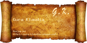 Gura Klaudia névjegykártya